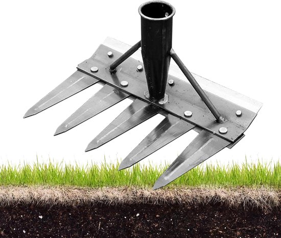 Onkruidverwijderaar Handmatig - Gazononderhoud Gereedschap - Tuin Onderhoud - Afneembaar Mechanisme - Meerdere Tanden van Merkloos	