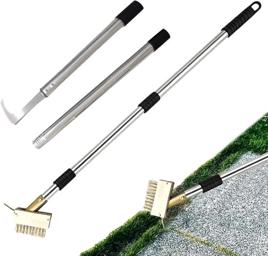 Onkruidverwijderaar Lange Steel - Voegenkrabber Tuin - Buiten Reinigen - Robuuste Staalborstel - 150 cm Lengte - Niet gespecificeerd