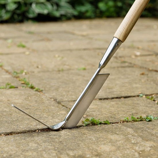 Onkruidverwijderaar met lange steel - 2-in-1 onkruidwieder en moskrabber - roestvrijstalen snijblad - 157 cm van Kinzo Garden