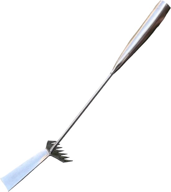 Onkruidverwijderaar met Lange Steel - Tuingereedschap Hark Schep - Efficiënt Tuinieren - Ergonomische Hefboomwerking - 50 cm - Metaal