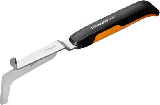 Onkruidverwijderaar - Moskrabber - Terras Reinigen - Roestvrijstalen Mes - 338 cm Lengte - Zwart Oranje van Merkloos	