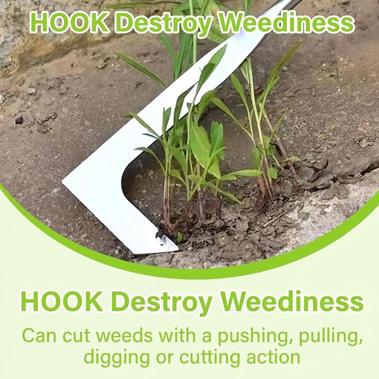 Onkruidverwijderaar Terras - Mosverwijderaar Voeg - Buitenonderhoud - 2-in-1 Tool - Tot 160cm van Merkloos	