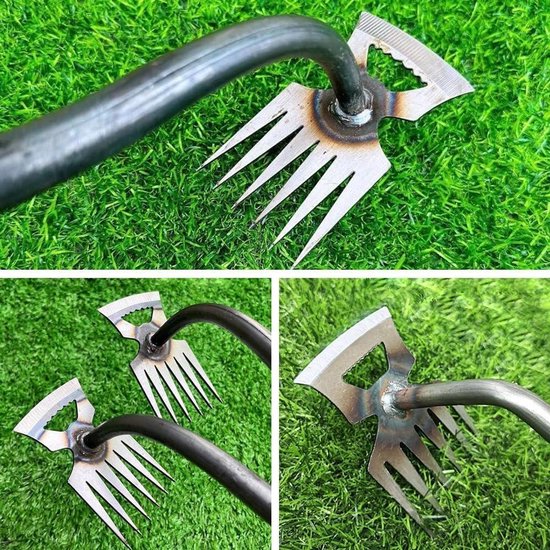 Onkruidverwijderaar Tuin - Wiedgereedschap Schoffel - Onkruid Verwijderen - Dubbelzijdig Ontwerp - N.v.t. - Zilver