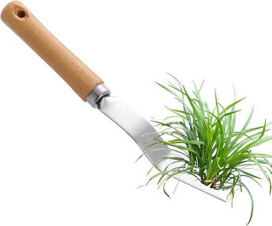 Onkruidverwijderaar - Tuingereedschap - Onderhoud Grasveld - Roestvrij Staal - 27 cm Lengte - Zilver