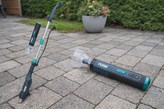 Onkruidverwijdering Set – Draadloze Onkruidborstel + Krachtige Onkruidbrander 2000 Watt | Snoerloos, Telescopisch, Milieuvriendelijk-Snel Onkruid, Mos en Vuil Verwijderen Tussen Tegels–Ideaal voor Oprit en Terras-onkruidverbrander-onkruid bestrijder van Merkloos	