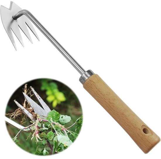 Onkruidverwijderingsgereedschap - Tuingereedschap - Onkruidverwijderingsgereedschap voor de tuin - Roestvrij staal - Draagbaar handgereedschap voor de tuin - Geschikt voor het kweken van groenten, het planten en wieden van gewassen in de achtertuin. van Merkloos	