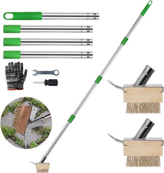 Onkruidvoegenborstel set - Tuin gereedschap voor voegen - 2 stuks van Bellson