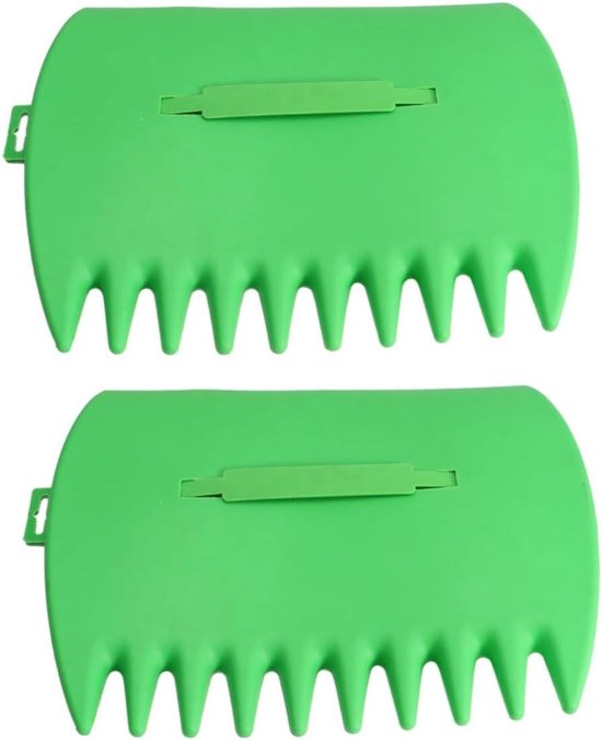 Onkruidvork 2 Stuks - Bladschep Gazonvork - Bladeren Opruimen - Handbediend Ontwerp - 280 Gram - Groen