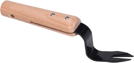 Onkruidvork Hout - Wortelsteker Tuin - Onkruid Verwijderen - Ergonomisch Handvat - 20 cm - Niet gespecificeerd van Merkloos	
