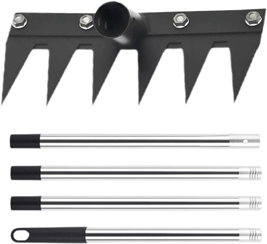 Onkruidwieder hark - Tuin hark - Onkruid verwijderen - Ergonomische steel - 45 x 18 x 7 cm van Merkloos	