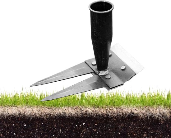 Onkruidwieder Tuin - Gras trekker hark - Gazon onderhoud - Dubbelzijdig ontwerp - 202 cm breed - Metaal