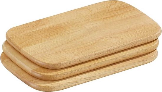 Ontbijt-snijplank set van 3 stuks van Merkloos	