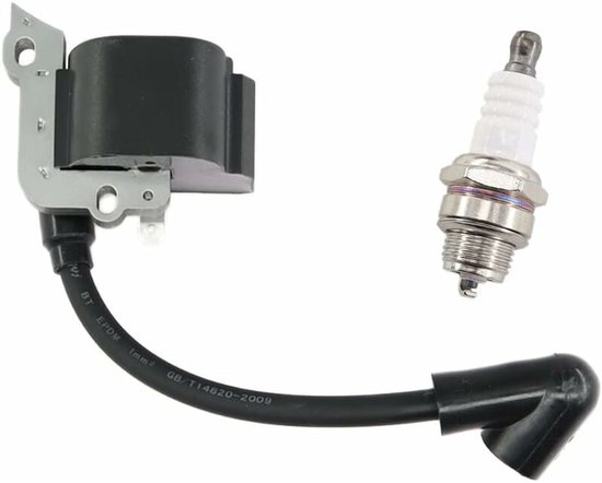 Ontstekingspoel met bougie voor Stihl FS38 FS46 FS45 FS55 FC55 FC55Z FC55-DZ HL45 HL45Z HL45-DZ HS45 HS45Z KM55 KM55RZ KM55C KM55R Kettingzaag Vervanging 4140 400 1308 H559 van Homyl