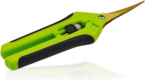 Oogstschaar met Gebogen Titanium Gecoate Bladen - Snoeischaar voor Tuin Bonsai Bloemen Planten Oogst Fruit Boeket Rozenschaar van Merkloos	