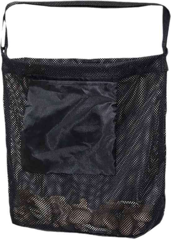 Oogstzak - voor groente en fruit - Opvouwbare - Fruit Plukzak - Herbruikbare Zakjes - 45*45cm - Mesh materiaal - Camping - zwart van Eusstore