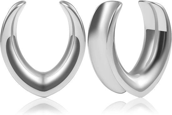 Oor Flesh Tunnel Minimalist Plug Oormeetinstrumenten RVS Stretch Expander Piercing Oorpiercing