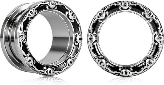 Oor Tunnel Flesh Plugs Double Flared Oorstretcher RVS Piercing Expander Sieraden 8 mm - 19 mm