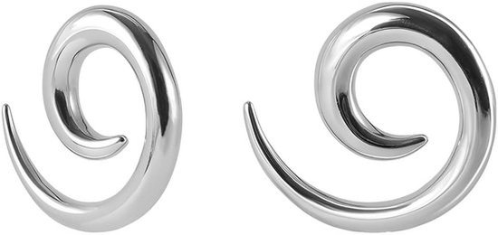 Oortapers - Slakkenvormige Tapers - Chirurgisch Staal - Hypoallergeen - Set van 2 - Voor Geleidelijk Rekken - Piercings