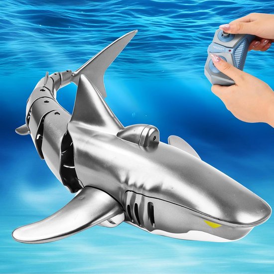 Op afstand bestuurde haai - 2,4 GHz RC boot - haai-speelgoed - simulatie - waterspeelgoed - elektrische haaiboot - op afstand bestuurd speelgoed voor kinderen van TikooTech