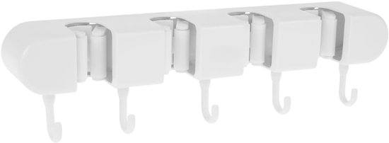 Opbergrek - Bezemhouder - dweil houder - gemonteerd bezem opbergrek - geen boren zelfklevende - voor badkamer - kantoor - keuken - kast - garage - wit van ecoKiwi