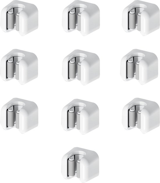 Opbergrek - Bezemhouder - Wandmontage vaste Mop Houder -Ophangsysteem - stevig - Voor - Dweil en Bezem - Kantoor - Garage - Tuin - Opslag en Bespaar ruimte - 10 stuks - wit van Merkloos	