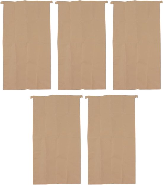 Opbergzakken Tuinafval - Bladzakken Herbruikbaar - Afval Verzamelen - Scheurvast Materiaal - 5 Stuks 100cm - Bruin