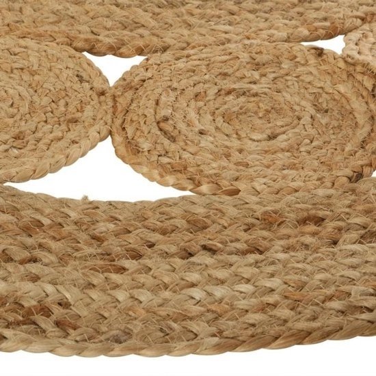 Opengewerkte Jute vloerkleed, rond, dia 120 cm