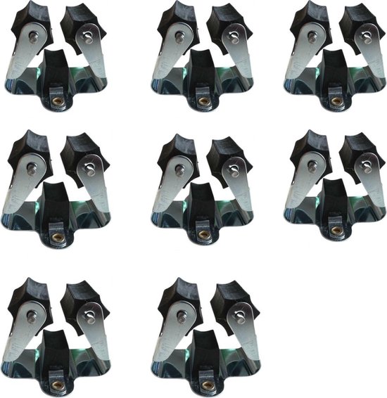 Ophangsysteem - Gereedschaphouder - Steelklem - Ophangklem - Borstelhouder - set van 8 van Idelco