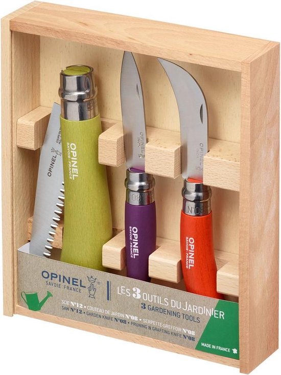 Opinel Garden Tuinierset 3-delig - Snoeimes - Tuinmes - Snoeizaag van Opinel