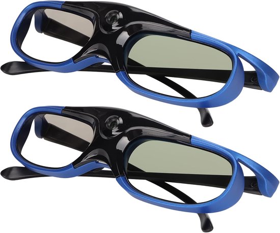 Oplaadbare 3D-bril - DLP Link Active Shutter - Lichtgewicht en Comfortabel - 144 Hz - Links-rechts Oogrotatie voor DLP Link-projector van Merkloos	