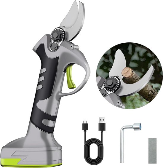 Oplaadbare 72V Elektrische Snoeischaar - Draadloze Takkenschaar voor Planten - Elektrische Heggenschaar 200W - Geschikt voor Hout tot 22mm Diameter van Merkloos	
