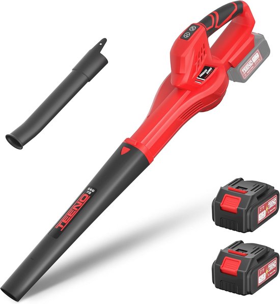 Oplaadbare bladblazer 21 V met 6 snelheidsinstellingen en windsnelheid tot 210 km/u van Merkloos	