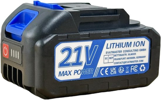 Oplaadbare lithium-ion batterij - voor BLUCKY hogedrukreiniger - krachtige accu - ideaal voor draadloos gebruik - ShopVlot
