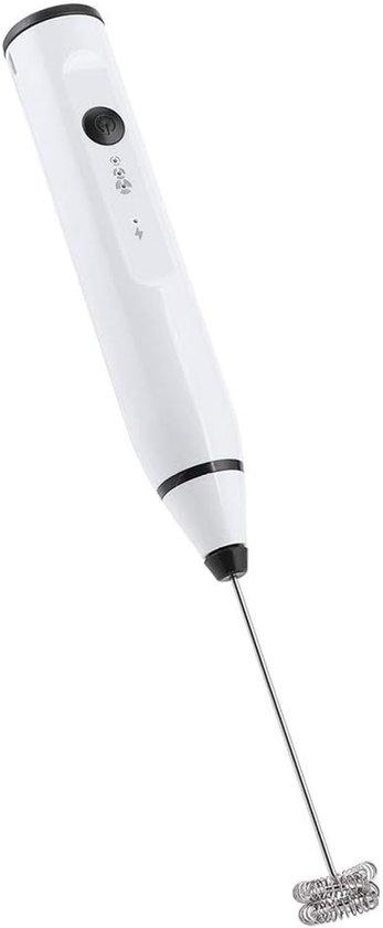 Oplaadbare schuimmaker melkopschuimer - 3 snelheden elektrische koffiemixer - eierklopper mini-blender - huishoudelijk keukengerei voor thuis - café en restaurant - wit van Fonxay
