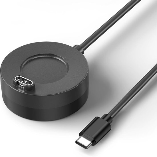 Oplaadkabel voor Garmin Venu/Venu 2 Plus/Venu Sq/Venu Sq 2 Music/Vivoactive 3 - USB-C gegevenssynchronisatiekabel voor Garmin Fenix 7/Fenix 6/Fenix 5 - zwart van Merkloos	