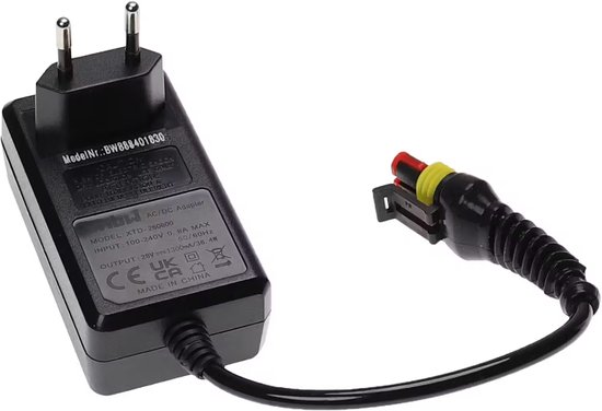 Oplader voor Gardena R40Li, Sileno City en Husqvarna Robotmaaier - 0,1 meter - Zwart van VHBW