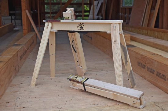 Opvouwbare houten zaagbok 29 inch - Sterk en compact voor klusjesmannen en huiseigenaren van Merkloos	