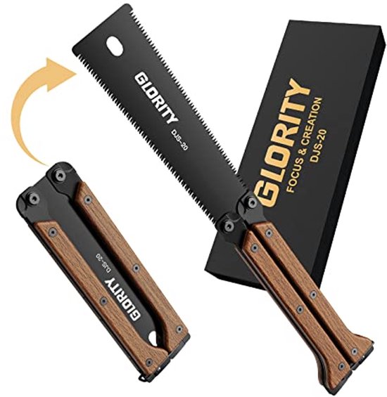 Opvouwbare Japanse Handzaag 140 mm - Snoeizaag met Dubbele Randen en SK5 Mes voor Houtbewerking van Merkloos	