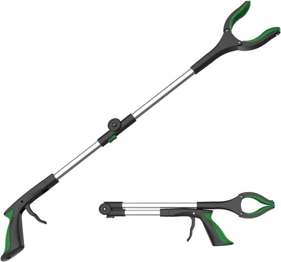 Opvouwbare Opruimgrijper 81 cm - Aluminium Verlengtang met Magneten en Draaibare Bek
