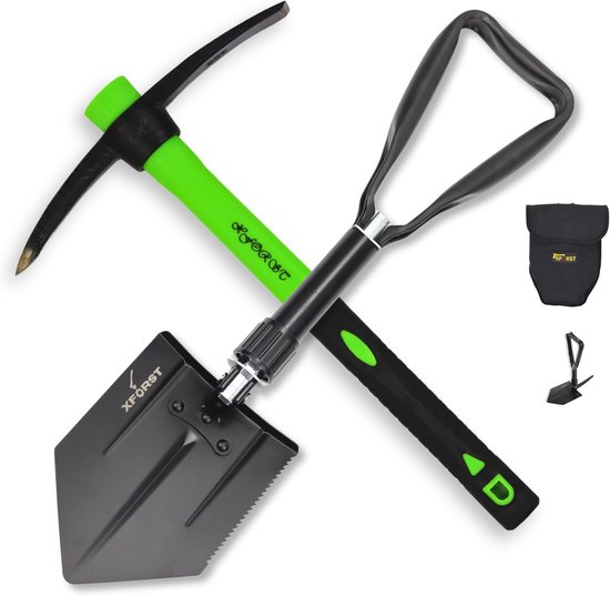 Opvouwbare Schep en Mini Pikhouweel Set – Ideaal voor Tuinieren, Camping en Survival van Merkloos	