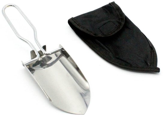 Opvouwbare schep, kampeerschep, multifunctionele minischep met draagtas, buitenvissen, kamperen, wandelen, 1 stuk van Merkloos	