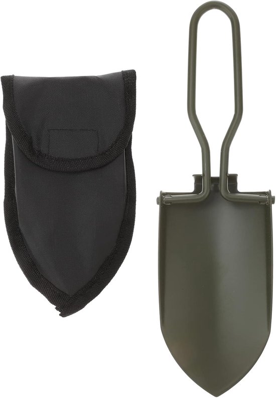 Opvouwbare Schep - Tuin Schop - Kamperen Tuinieren - Compact Opvouwbaar - 23 x 6.2 cm - Legergroen van Merkloos	
