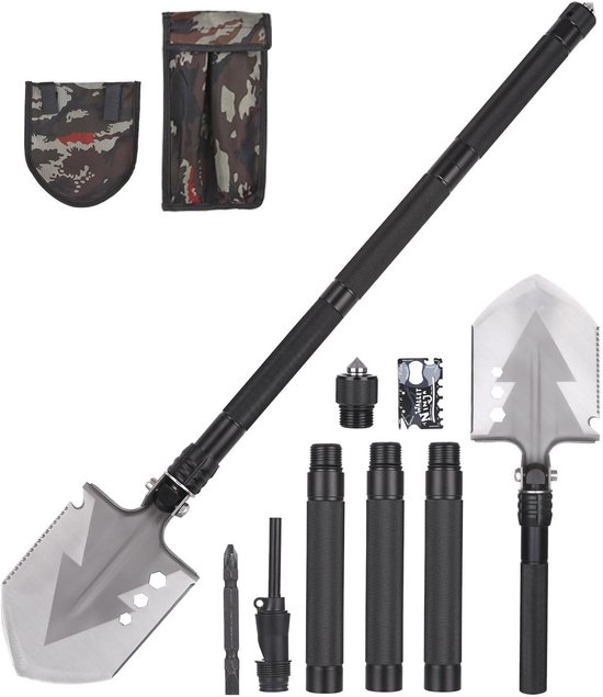 Opvouwbare schop 78cm - Multifunctionele schop met 3 lengtecombinaties voor tuinieren, kamperen en avontuur van Toolflex