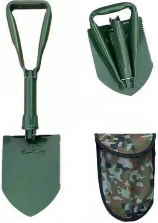 Opvouwbare spade, Opvouwbare schep met hoes 3in1, Survival SAP01, Tuinschep, Spade, Camping, Tuin gereedschap van Outdoro