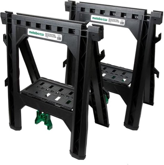 Opvouwbare Zaagzakken - Heavy Duty Stand met 4 Zaagbokken en 1200 lbs Capaciteit