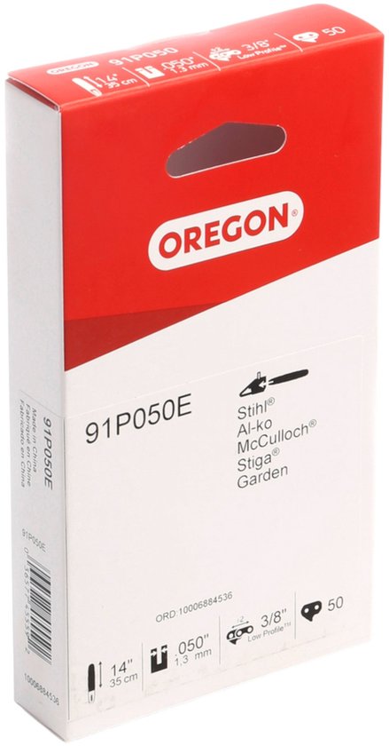 Oregon 91P050E zaagketting Xtraguard 35 cm 3/8" LP 1,3 mm 50 TG van Merkloos	