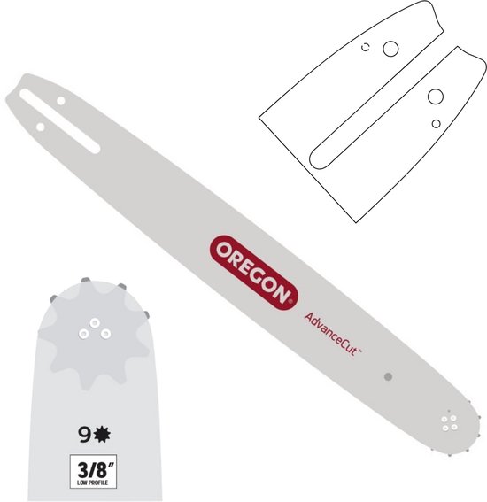 Oregon AdvanceCut - Zaagblad - 16 Inch - 3/8" - 1,3 mm - 55 Schakels van Merkloos	