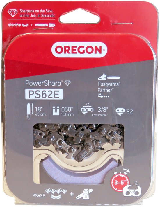 Oregon Powersharp zaagketting 45 cm 3/8" 1,3 mm 62 TG voor CS1500 ( 571039 ) van Merkloos	