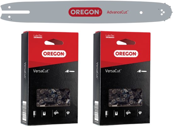Oregon VersaCut Kombo zaagblad + 2x zaagketting 35 cm 3/8" LP 1,3 mm 50 TG ( 559166 ) van Merkloos	