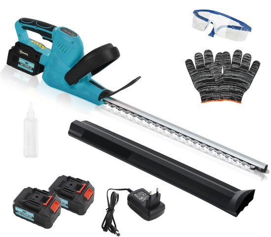 Outsunny Heggenschaar Metaal, Nylon 86L x 17B x 17H cm Blauw van Merkloos	